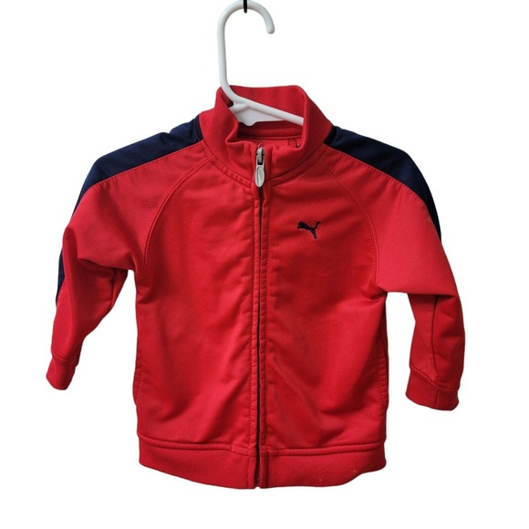 Baby Boys Puma Red Track Jacket Toddler 18M Zip Up Lightweight Valentine's - Picture 1 of 4